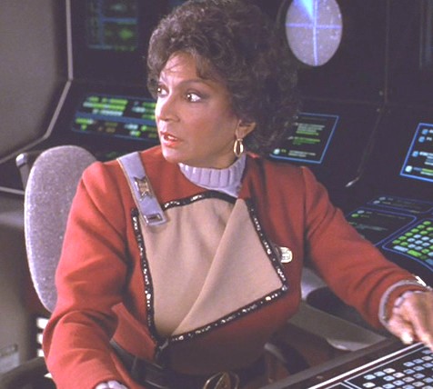 and Nichelle Nichols as "Commander Uhura"
